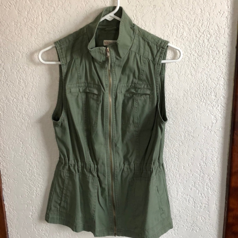 Hardly worn army jacket style vest